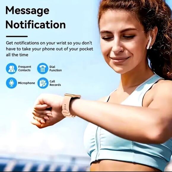 2024 Smartwatch Bluetooth Sport Sleep for Android iOS & Apple 3 COLORS - NIB!
